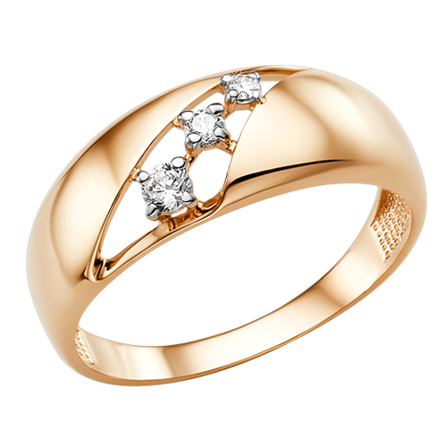 Кольцо, золото, фианит, 012641-1102